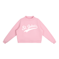 St. John's Swoosh Pink Mock-Neck Crew Sweatshirt