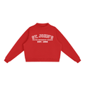 St. John's White Text Mock-Neck Crew Sweatshirt