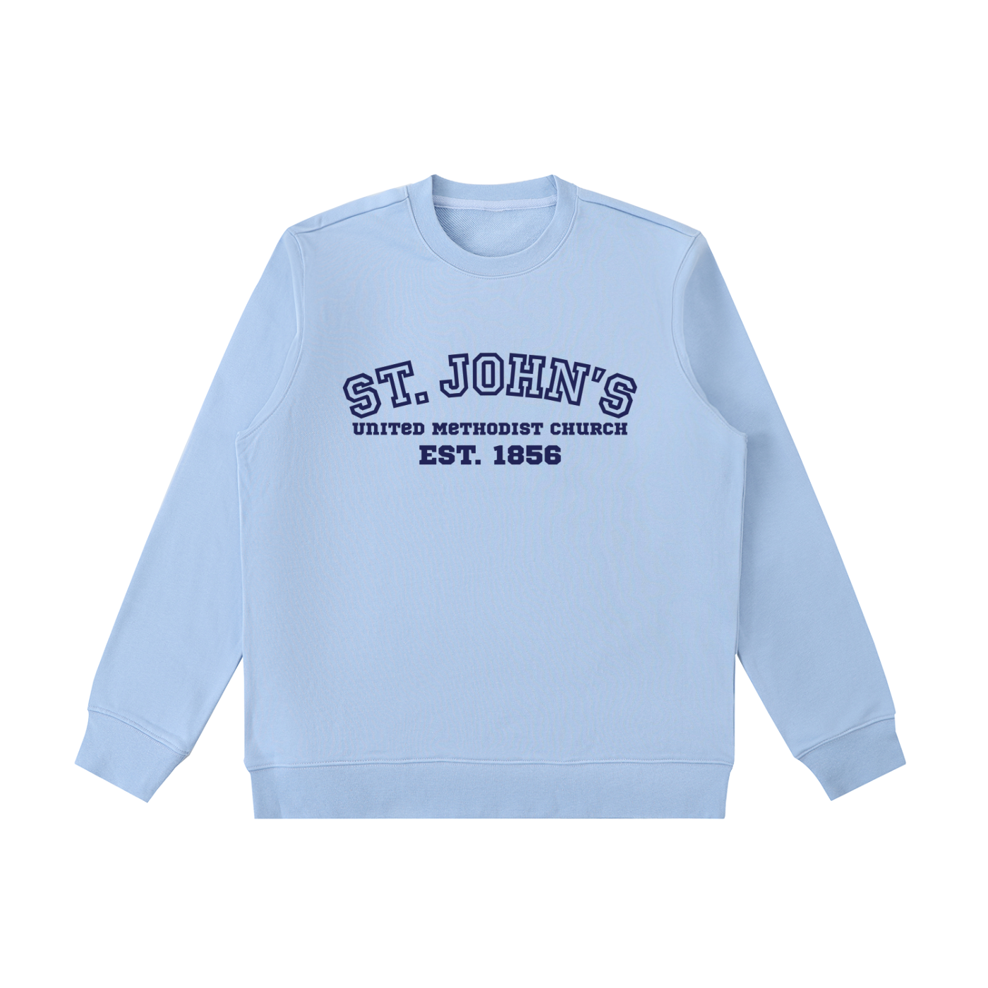 St. John's Navy Text Crewneck  Sweatshirt