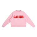 Gators Red Text Mock-Neck Crew Sweatshirt