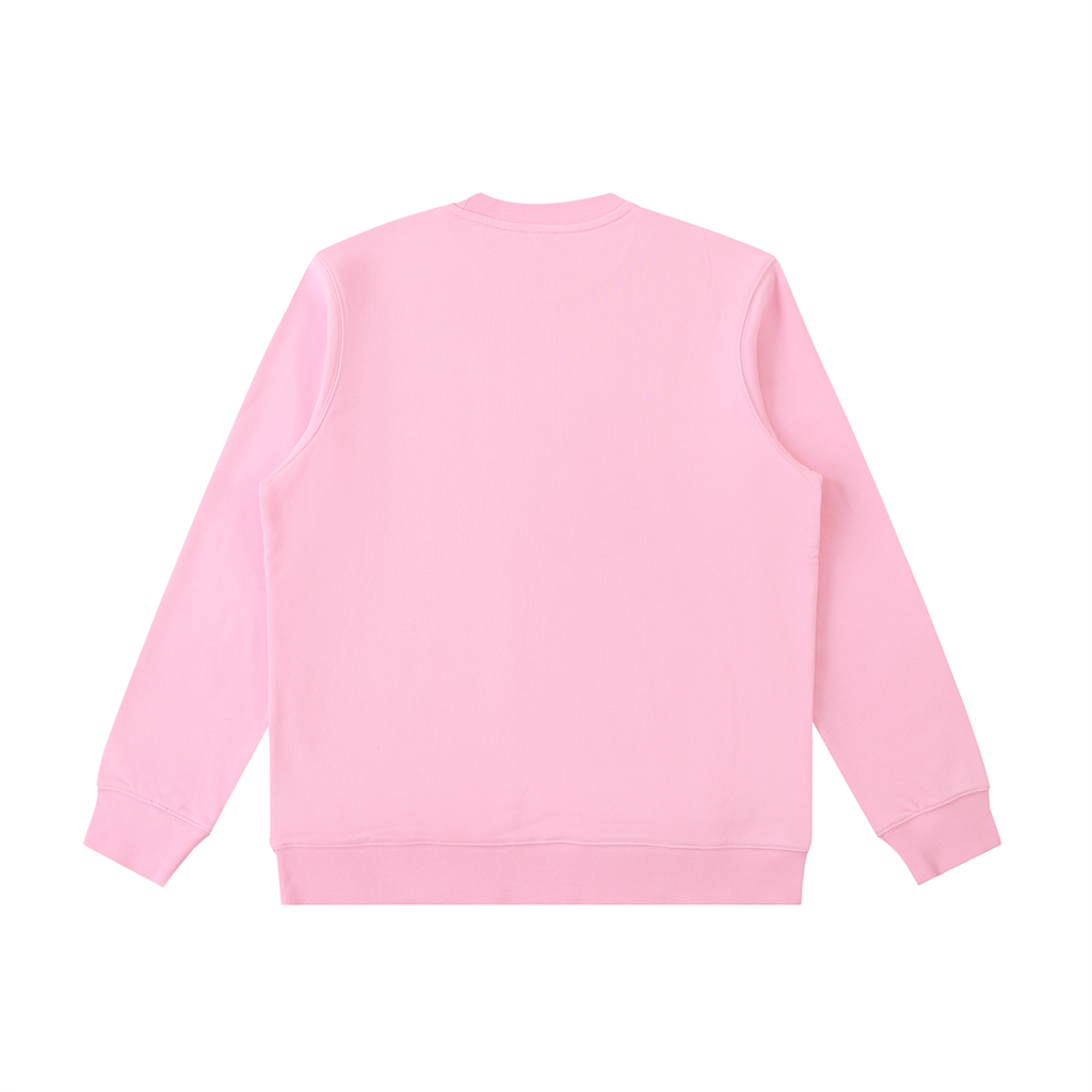 Quest Pink with Navy Text Essential Heavyweight Crewneck  Sweatshirt