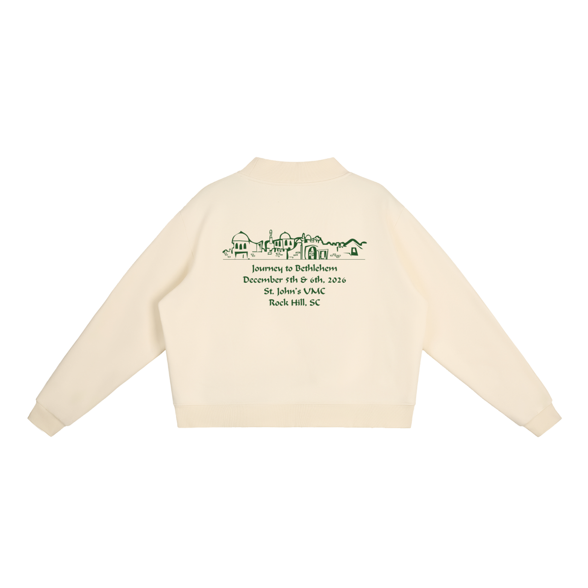 JTB with dates Fleece Mock-Neck Crew Sweatshirt