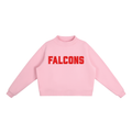 Falcons Red Text Mock-Neck Crew Sweatshirt