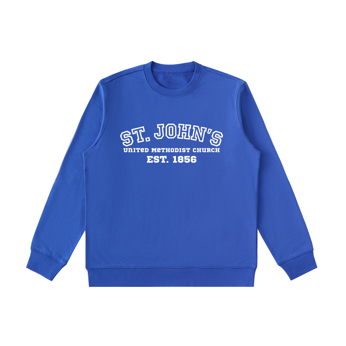 St. John's White Text Crewneck  Sweatshirt