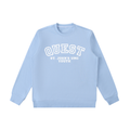 Sky Blue Essential Heavyweight Crewneck  Sweatshirt with White Text