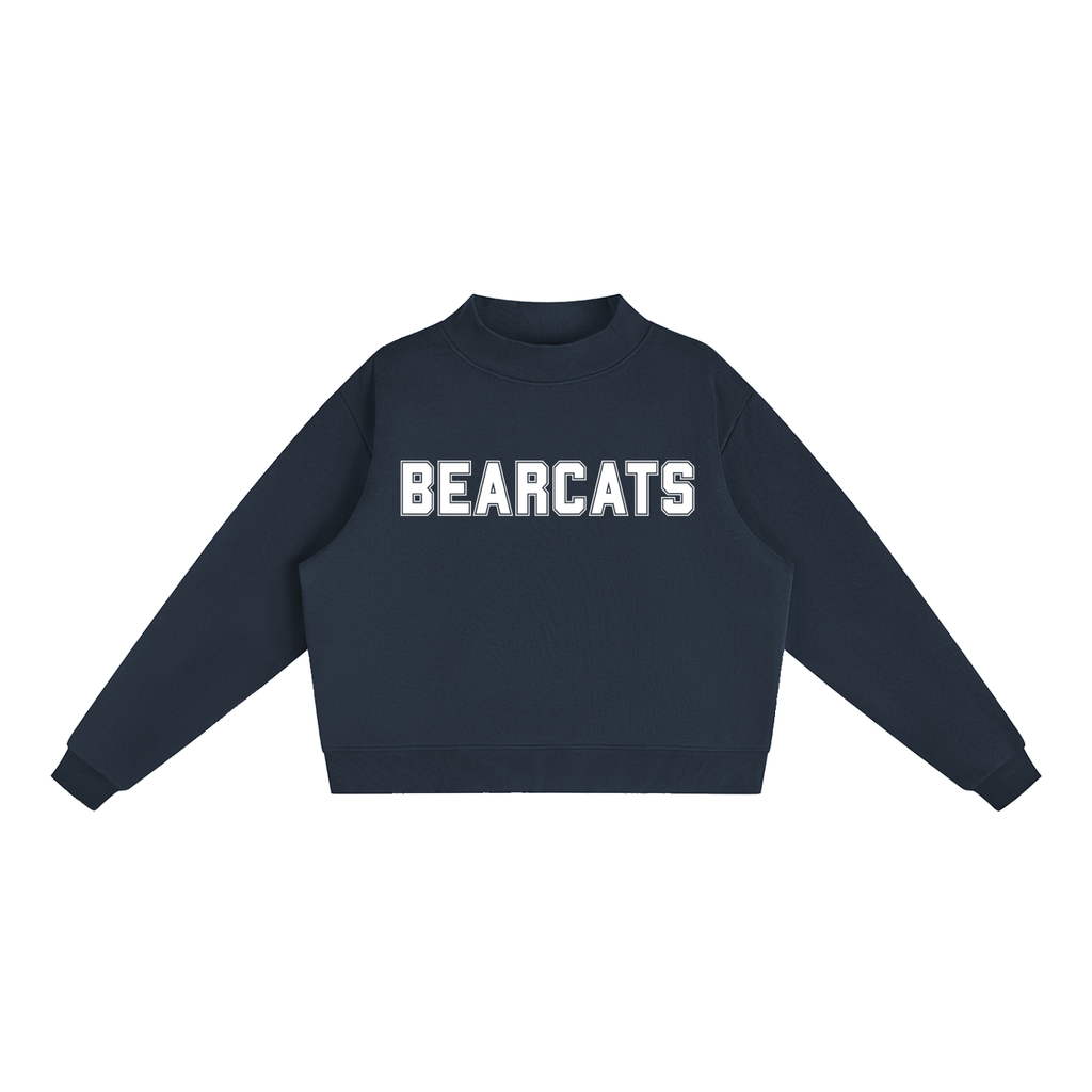 Bearcat Black Mock-Neck Crew Sweatshirt