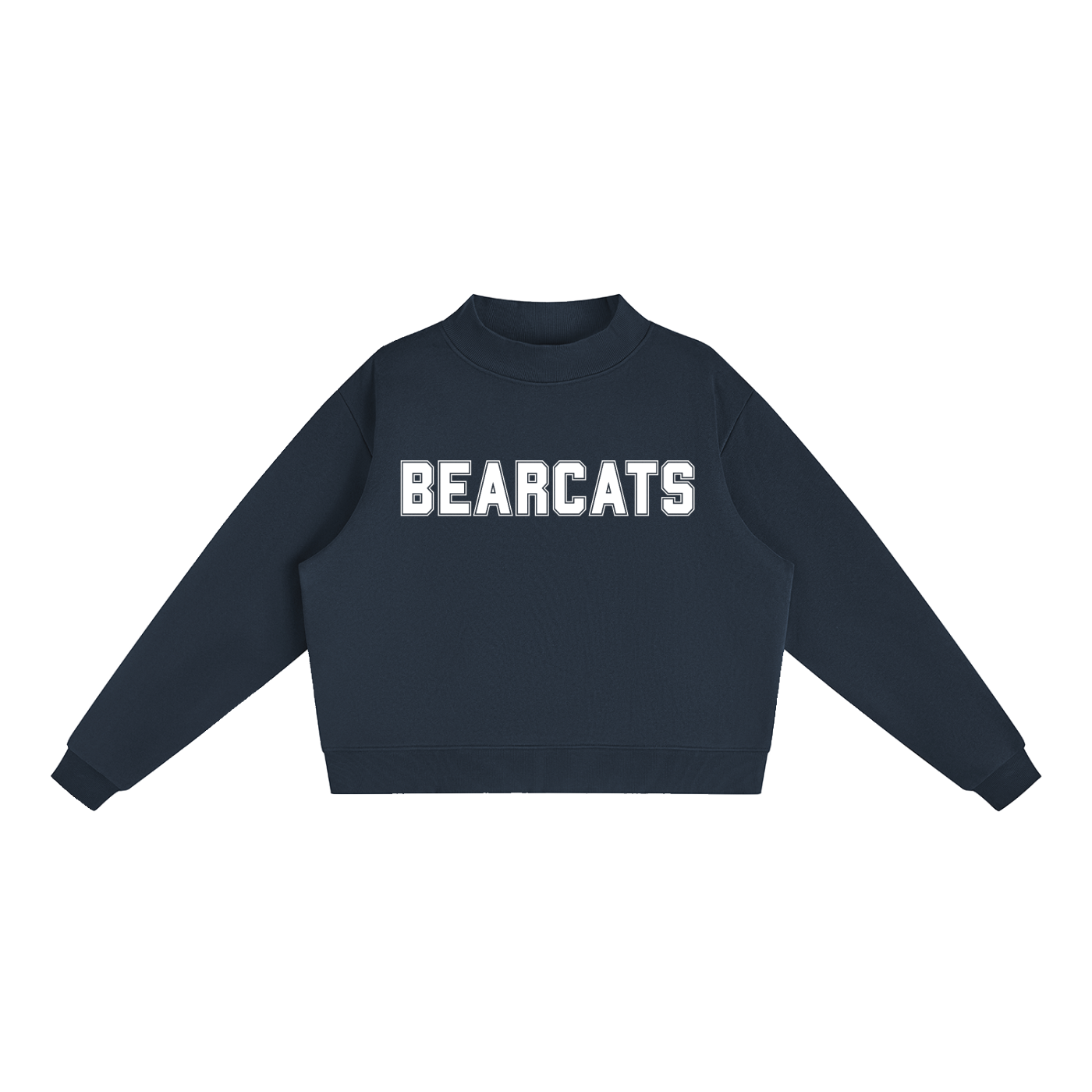 Bearcat Black Mock-Neck Crew Sweatshirt