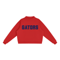 Gators Red with Navy Mock-Neck Crew Sweatshirt