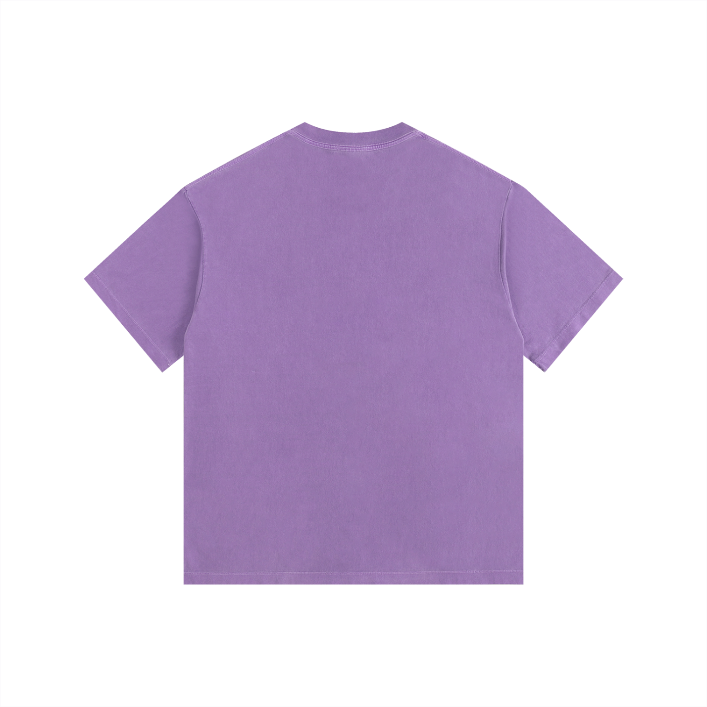 Quest Purple with White Text Vintage Washed Oversized Cotton T-Shirt