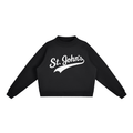 St. John's Swoosh Black Mock-Neck Crew Sweatshirt