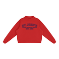 St. John's Navy Text Mock-Neck Crew Sweatshirt