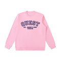 Quest Pink with Navy Text Essential Heavyweight Crewneck  Sweatshirt