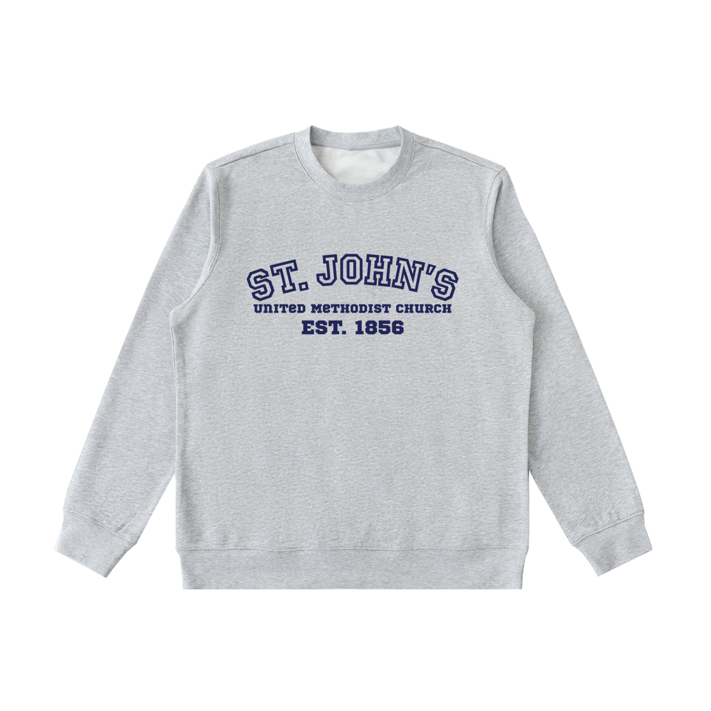 St. John's Navy Text Crewneck  Sweatshirt