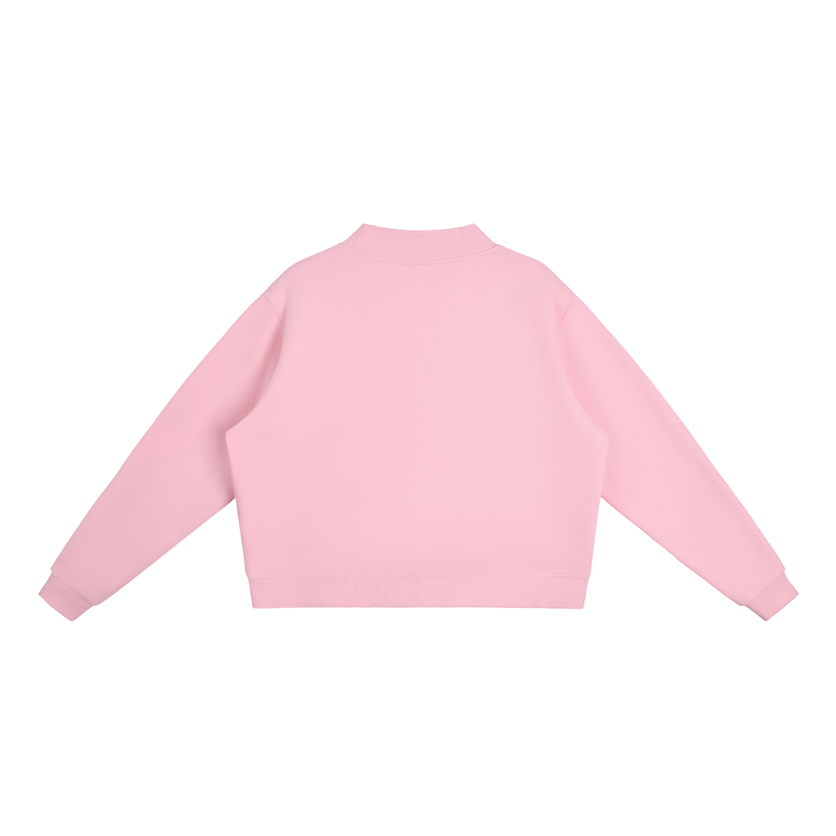 Bearcat Red Text Mock-Neck Crew Sweatshirt