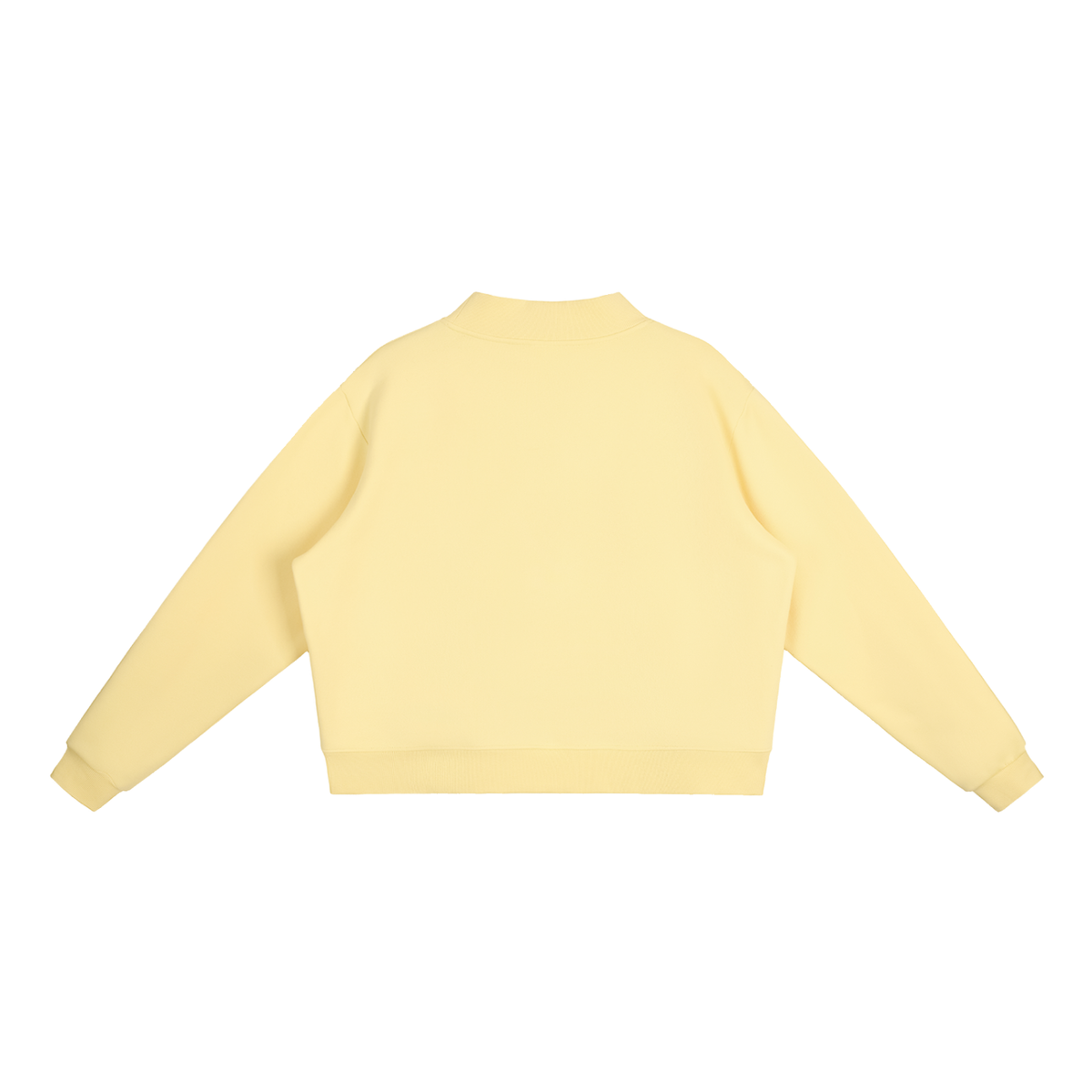 Quest Navy Text Mock-Neck Crew Sweatshirt