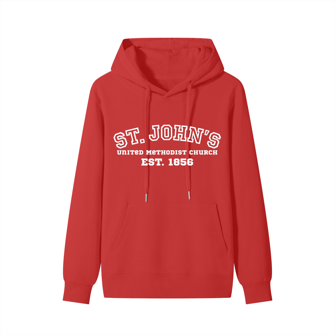 St. John's White Text Cotton Hoodie