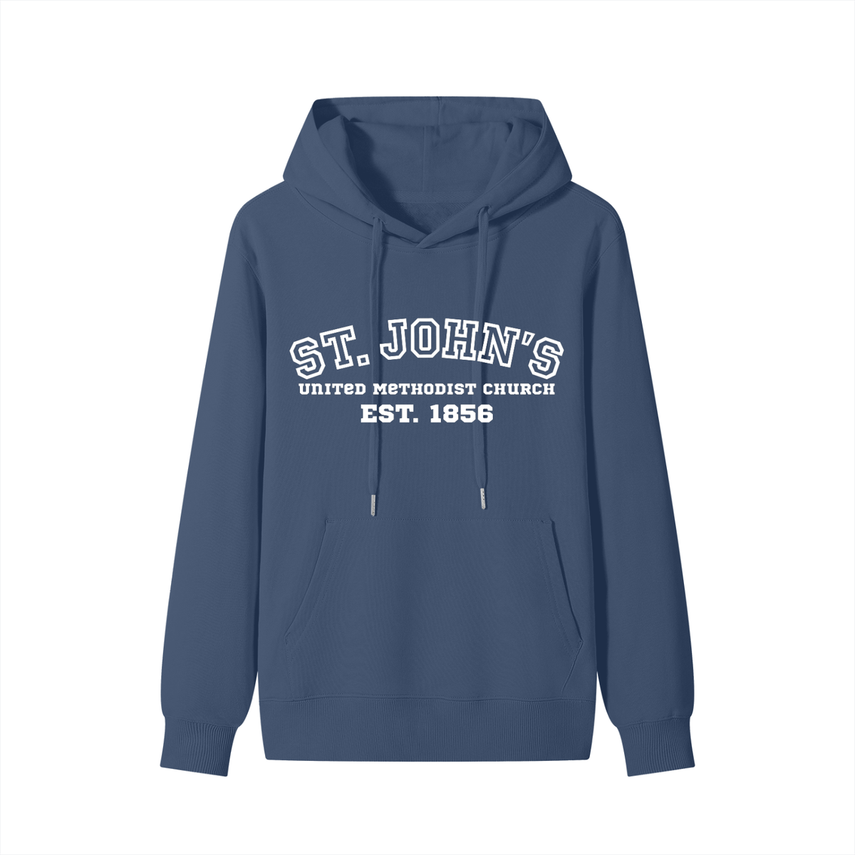 St. John's White Text Cotton Hoodie