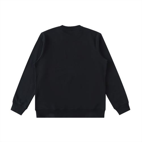 Black Essential Heavyweight Crewneck  Sweatshirt