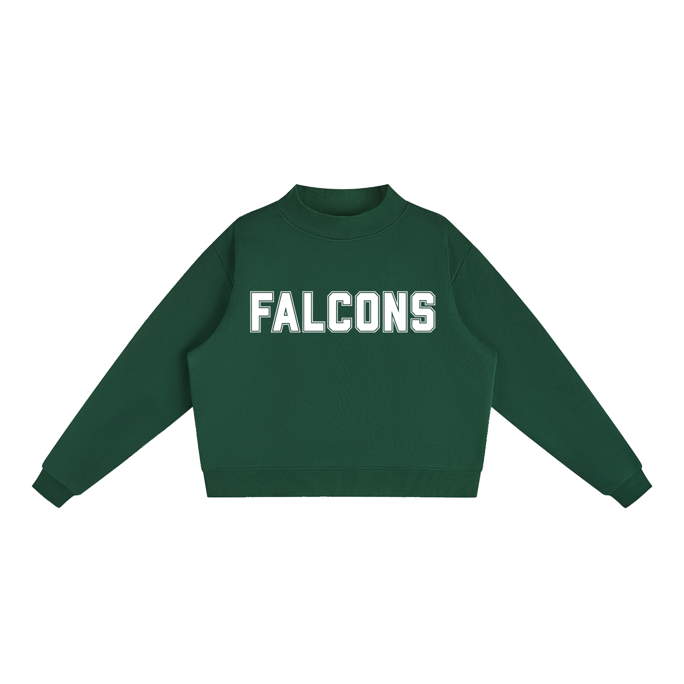 Falcons Navy Mock-Neck Crew Sweatshirt