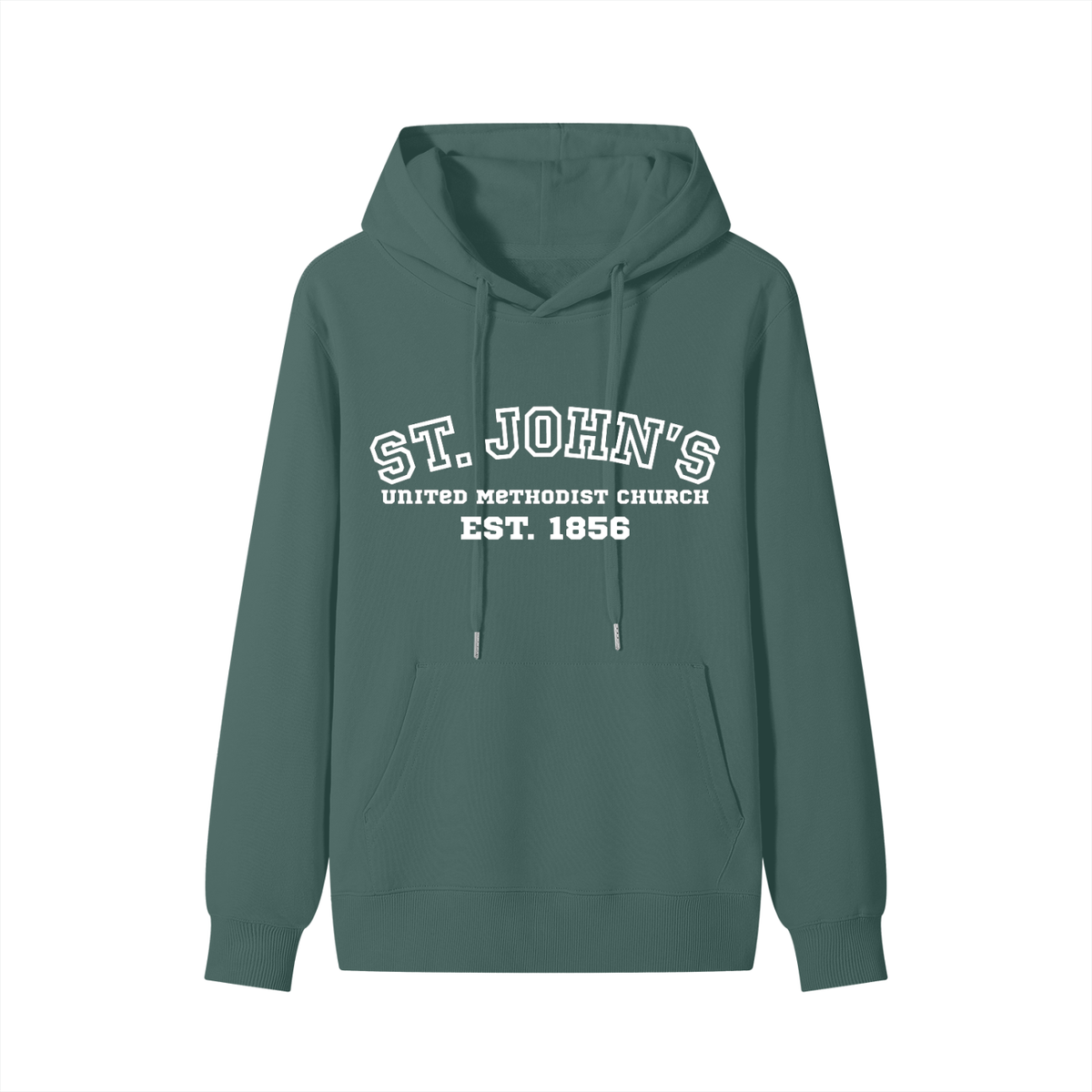 St. John's White Text Cotton Hoodie