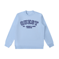 Quest Sky Blue with Navy Essential Heavyweight Crewneck  Sweatshirt