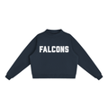 Falcons Navy Mock-Neck Crew Sweatshirt