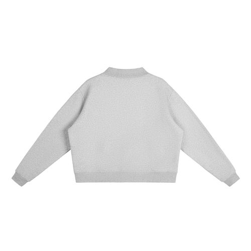 Bearcat Grey Mock-Neck Crew Sweatshirt