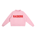 Raiders Red Text Mock-Neck Crew Sweatshirt