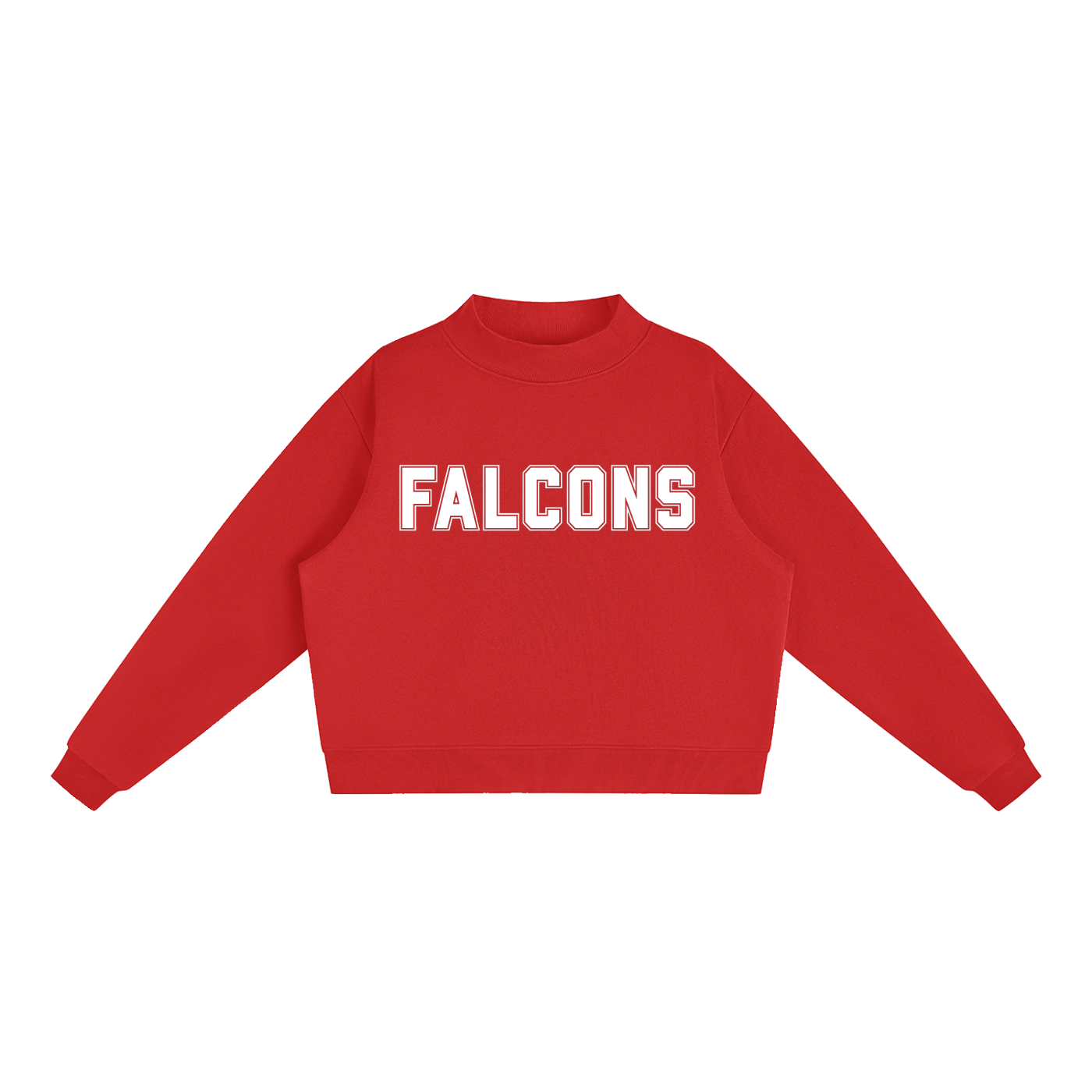 Falcons Navy Mock-Neck Crew Sweatshirt