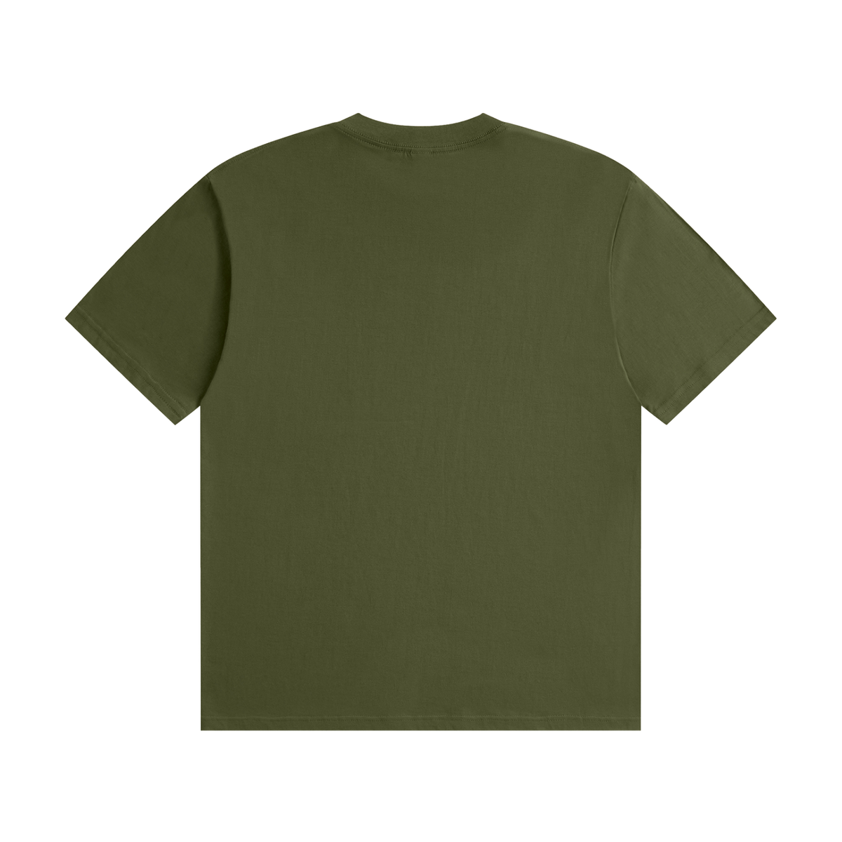 Quest Army Green with White Text Unisex Seamless Cotton T-Shirt