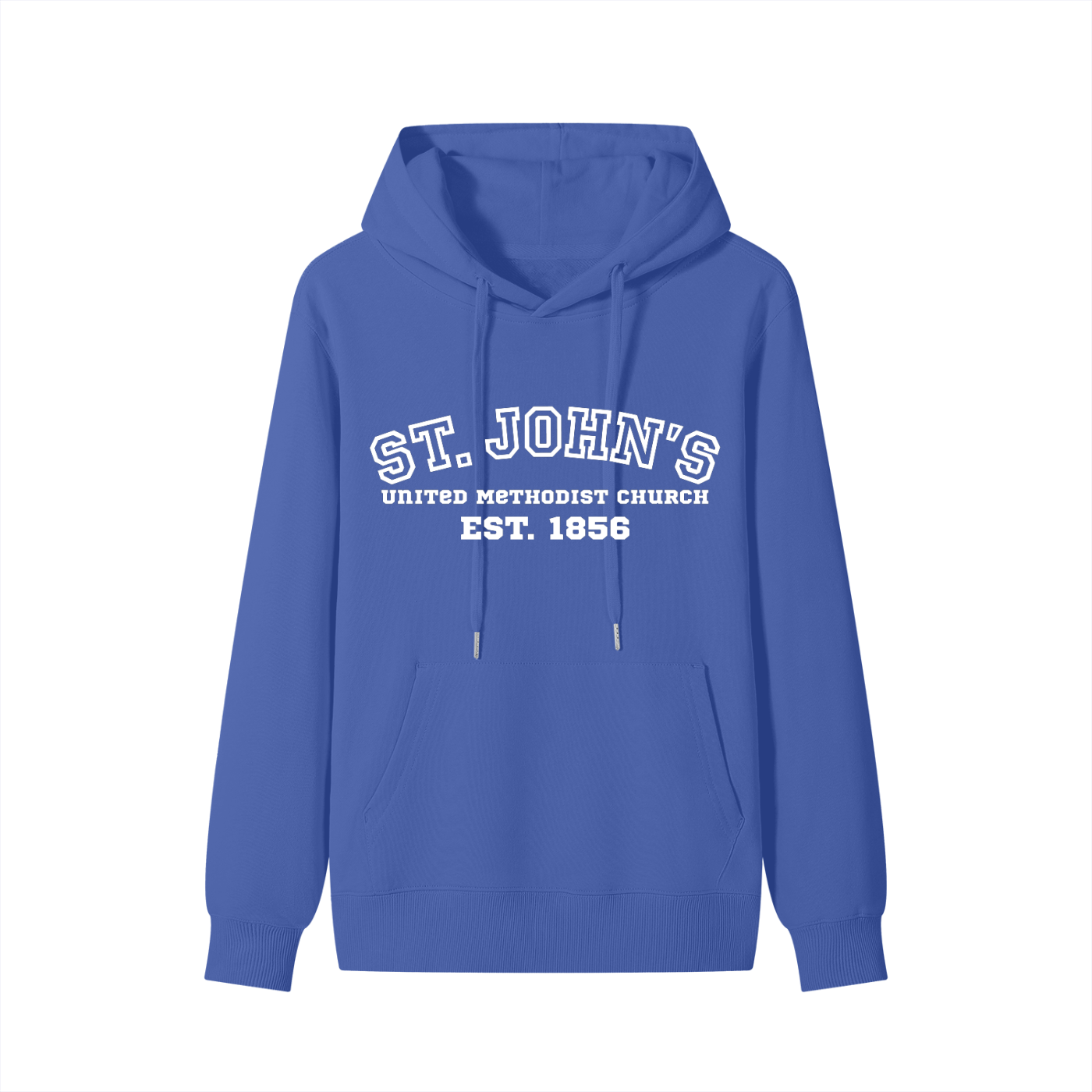 St. John's White Text Cotton Hoodie