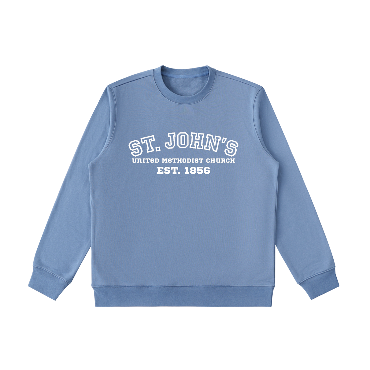 St. John's White Text Crewneck  Sweatshirt