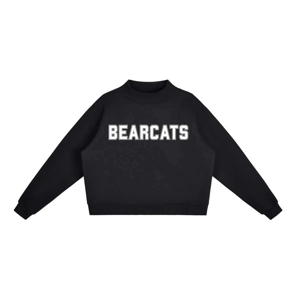 Bearcat Black Mock-Neck Crew Sweatshirt