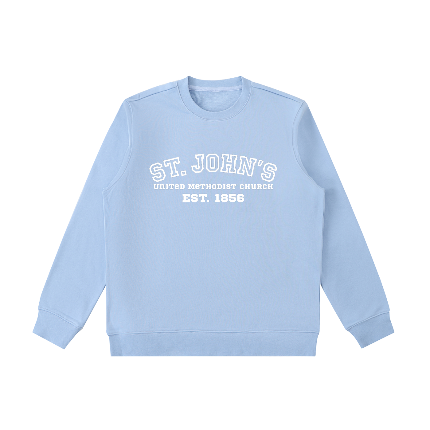 St. John's White Text Crewneck  Sweatshirt