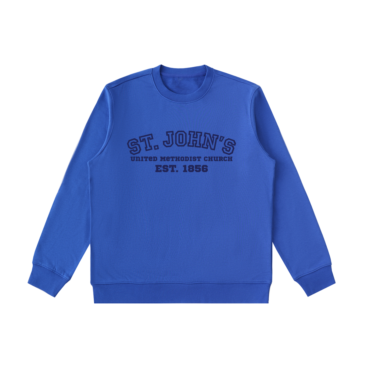 St. John's Navy Text Crewneck  Sweatshirt