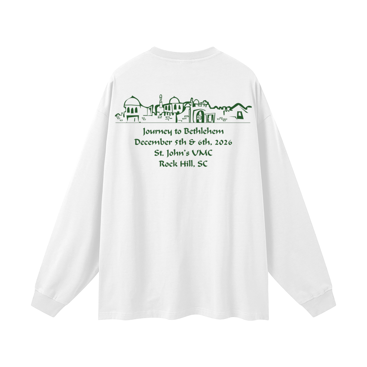 JTB with dates Oversized Unisex Long Sleeve T-Shirt