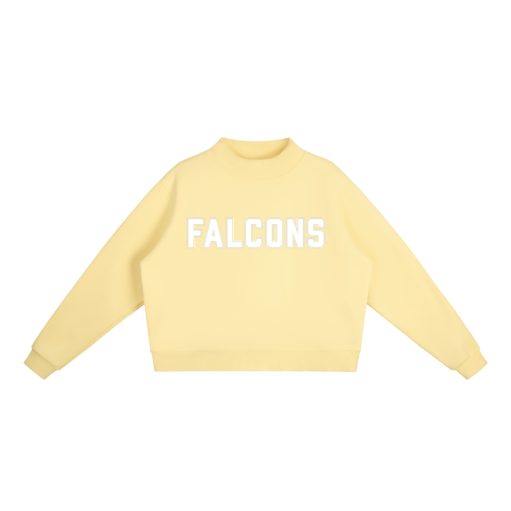 Falcons Navy Mock-Neck Crew Sweatshirt