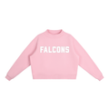 Falcons Pink Mock-Neck Crew Sweatshirt